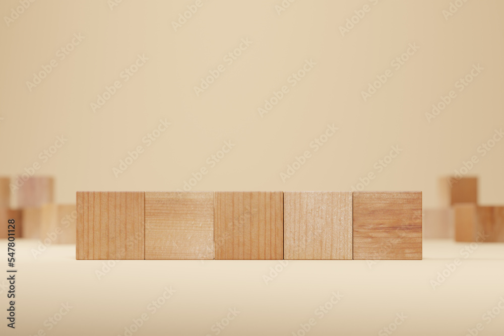 Wood tile blocks with blank spaces, 3d rendering. Mock-up for text, abbreviation and signs on timber cubes Wood tile blocks with blank spaces, 3d rendering. Mock-up for text, abbreviation and signs on timber cubes
