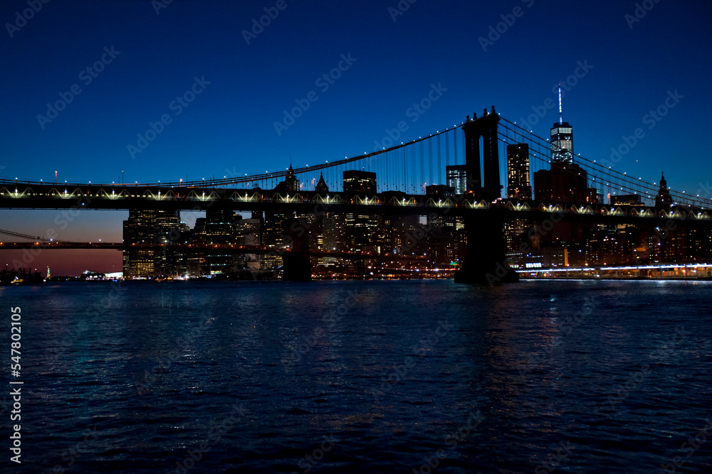 New York City Manhattan skyline panorama with Brooklyn Bridge and Manhattan Bridge New York City Manhattan skyline panorama with Brooklyn Bridge and Manhattan Bridge