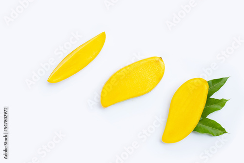 Tropical fruit, Mango  on white background.