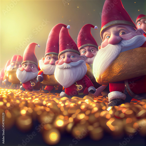Dwarfs with gold
