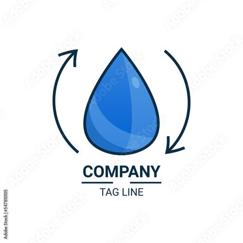 Water Drop Fasting Health Logo 