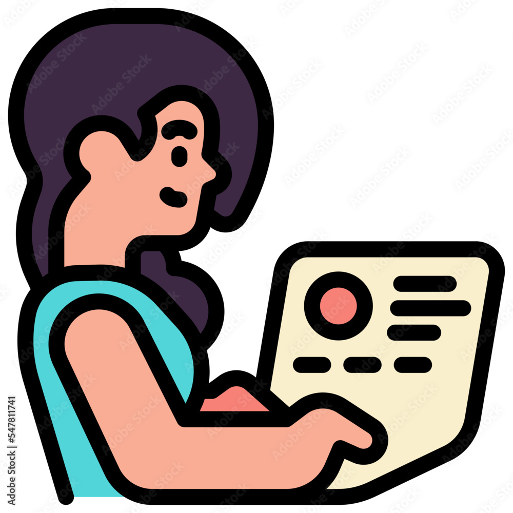 research filled outline icon