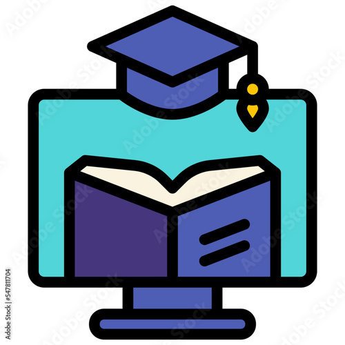 education filled outline icon