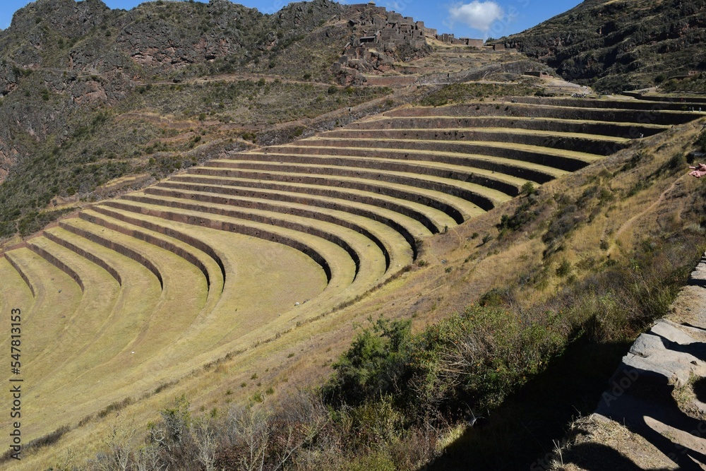 Lugar arquitectónico de Ollantaytambo en el sagrado valle del Perú