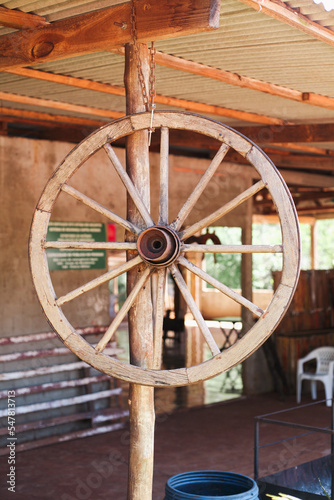 old wooden wheel