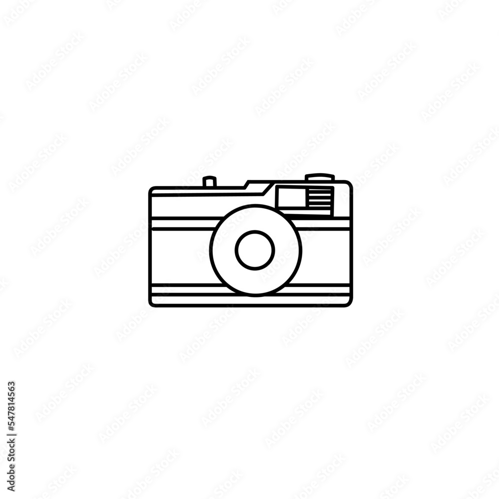 illustration vector graphic of camera line art perfect for logo, icon, design, and coloring book 