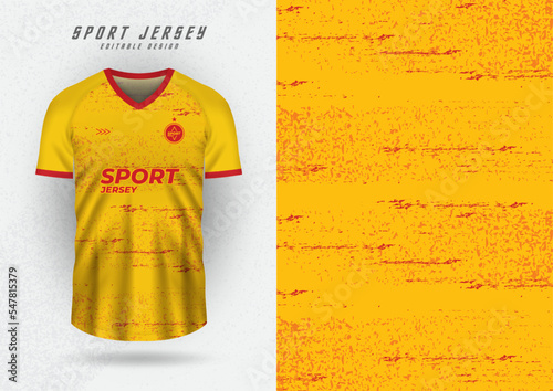 Background mockup for a sports shirt, race shirt, running shirt, grunge pattern, yellow tones.