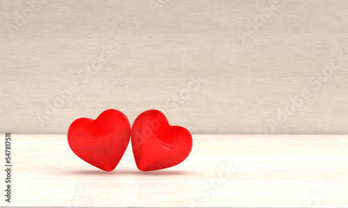 two couple Love heart red pink color wooden ply oak background wallpaper copy space symbol decoration ornament happy valentine 14 fourteen february romantic wedding engagement beautiful anniversary 