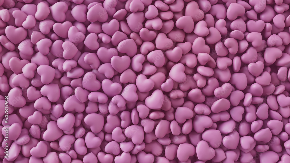 Heart background. Valentine Wallpaper with Pink love hearts. 3D Render Heart background. Valentine Wallpaper with Pink love hearts. 3D Render