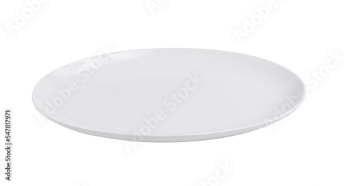 Empty plate isolated on transparent png photo