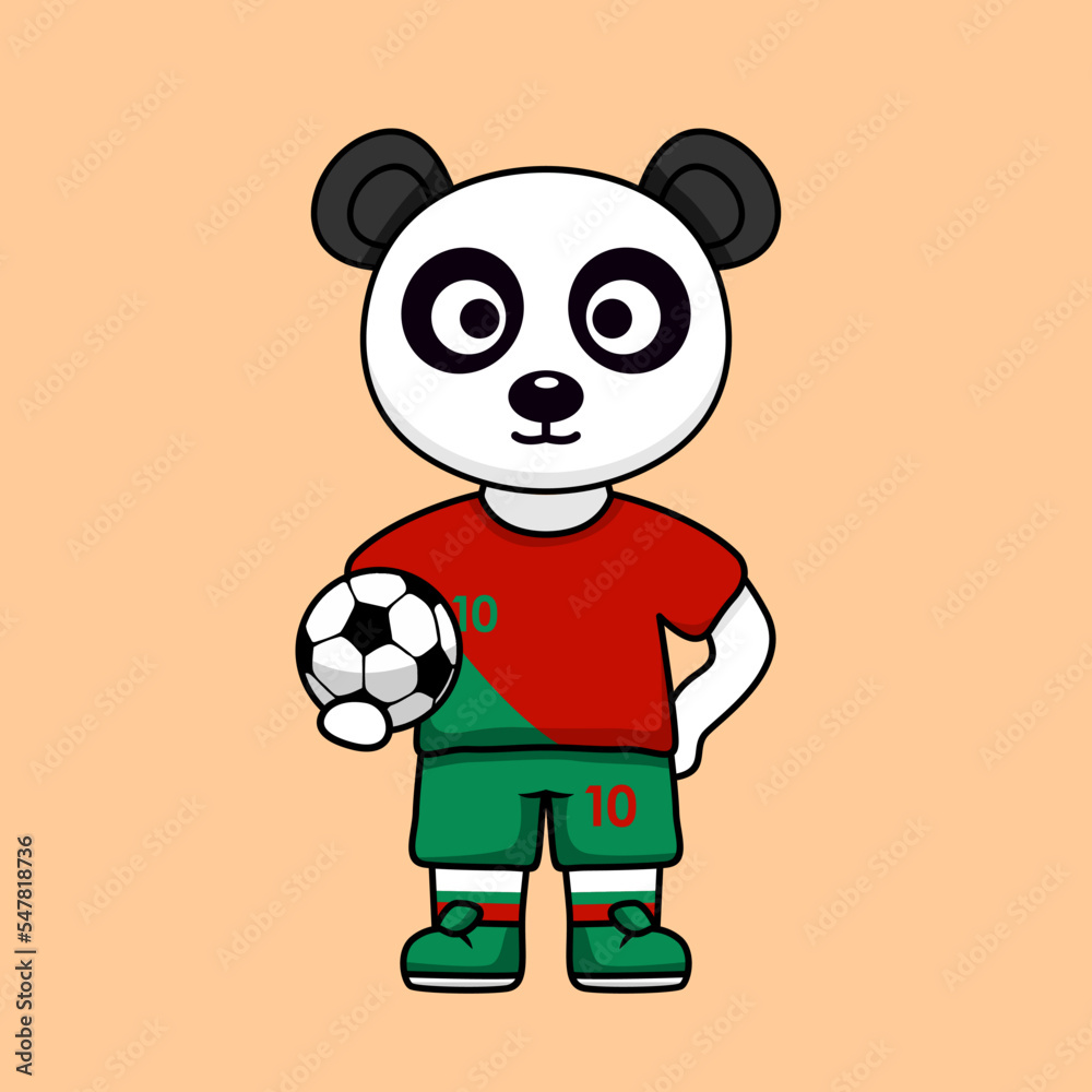 vector illustration of the animal character wearing a soccer jersey at the world cup vector illustration of the animal character wearing a soccer jersey at the world cup