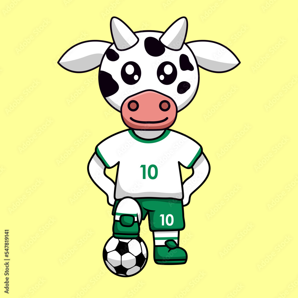Fototapeta premium vector illustration of the animal character wearing a soccer jersey at the world cup