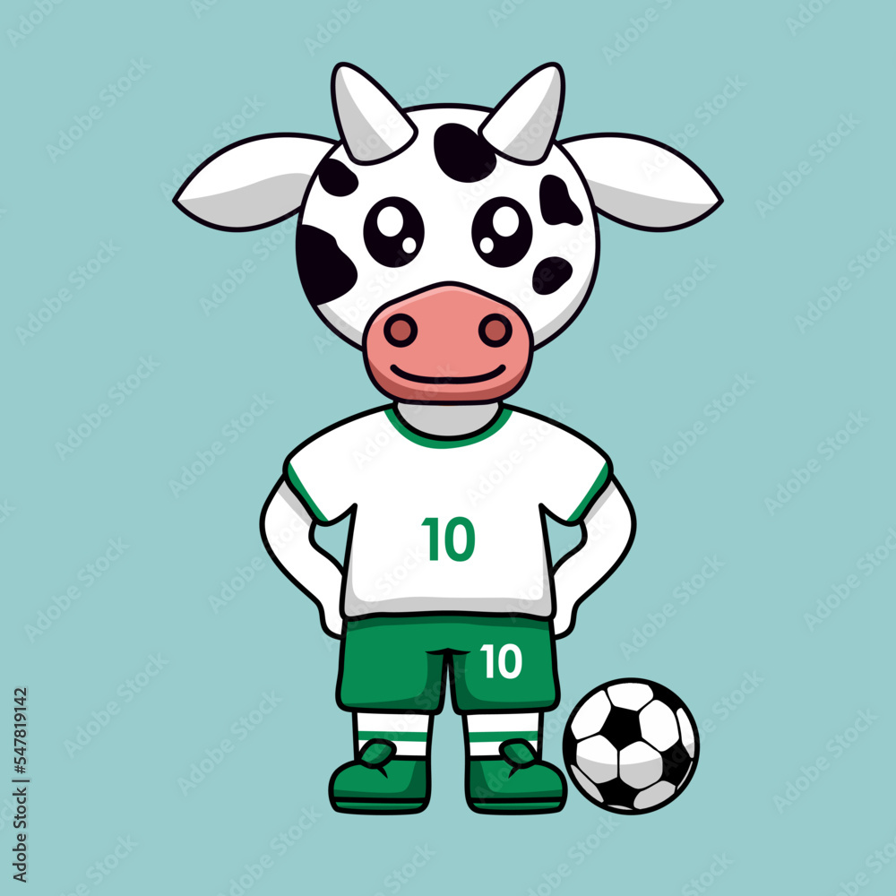 Fototapeta premium vector illustration of the animal character wearing a soccer jersey at the world cup