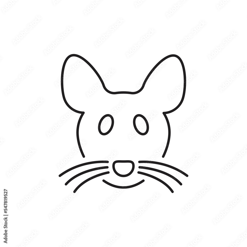 Obraz premium Mouse animal icon design. isolated on white background. vector illustration