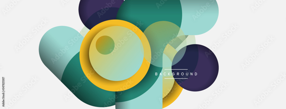 Vector round shapes circles minimal geometric background. Vector illustration for wallpaper banner background or landing page Vector round shapes circles minimal geometric background. Vector illustration for wallpaper banner background or landing page