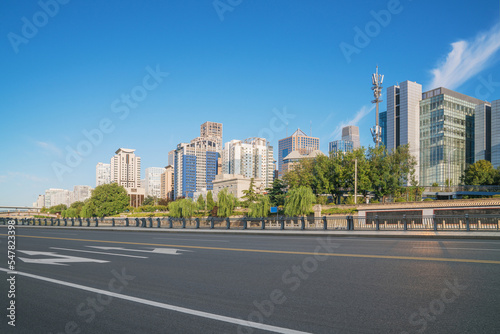 Skyline and Expressway of Urban Buildings in Beijing, China