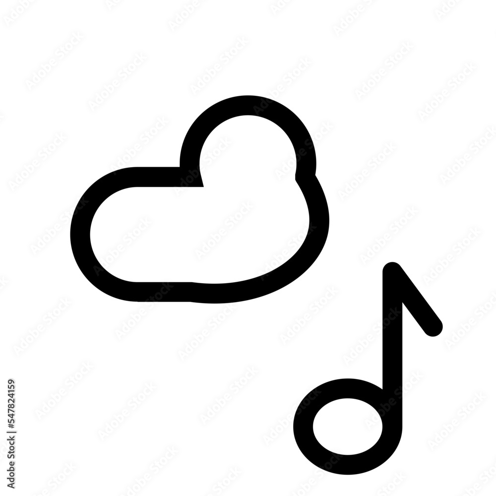 Audio Cloud Music Backup Database Icloud Note Storage Icon Audio Cloud Music Backup Database Icloud Note Storage Icon