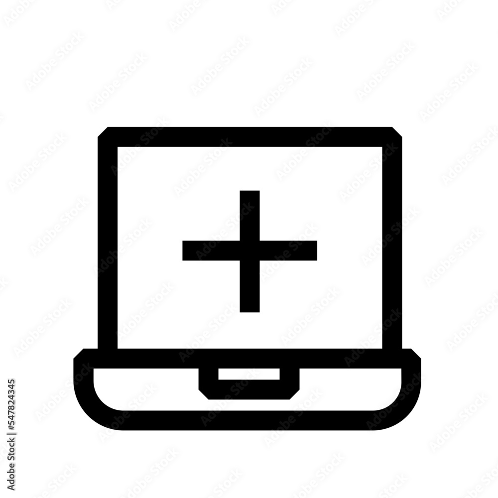 add laptop technology new plus icon add laptop technology new plus icon