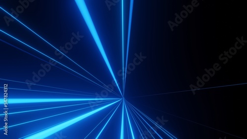 Fototapeta Naklejka Na Ścianę i Meble -  3d render motion line of speed and power or light trails. High-speed light with curve movement beam. 5G Technology fast and futuristic background. Abstract motion blur.
