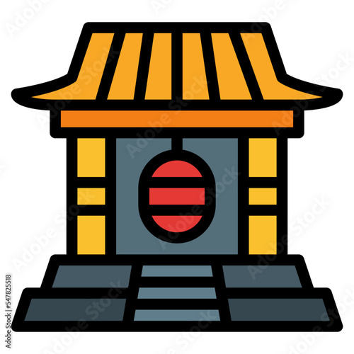 shrine filled outline icon