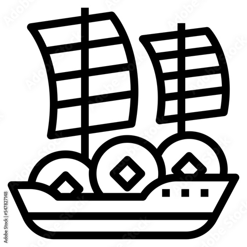 sailboat outline icon