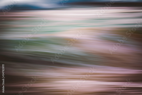 Stormy Ocean of color, Pacific sunset abstract seascape, motion blur, soft light