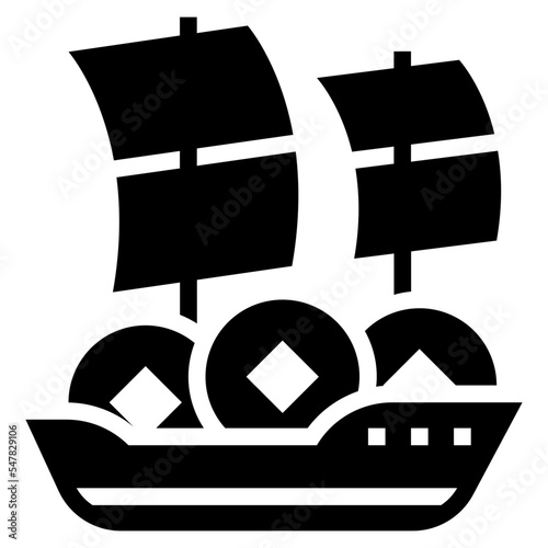 sailboat glyph icon
