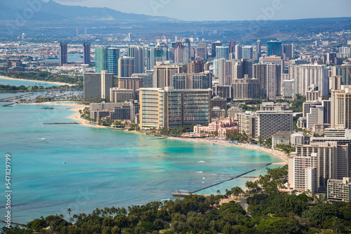 Waikiki beach from Diamond Head © Toshi Photography