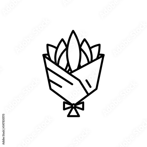 bouquet icon. outline icon