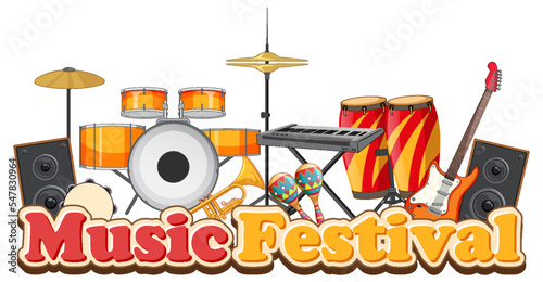 Music festival text banner design