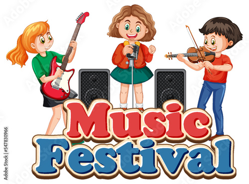 Music festival text banner design