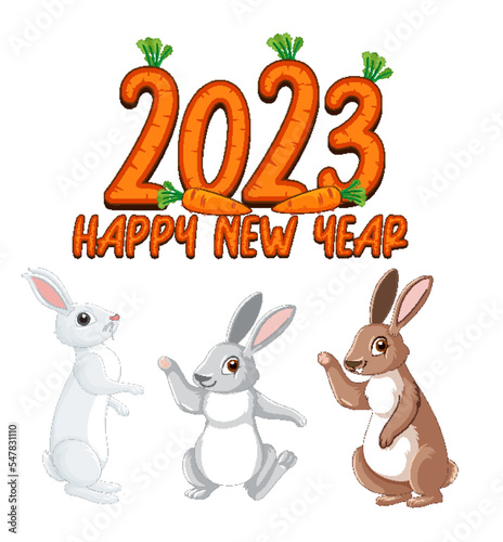 Happy new year 2023 rabbit year