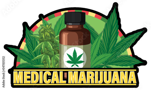 Medical cannabis badge logo