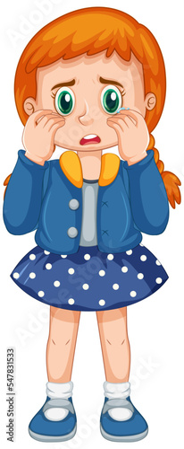 Sad girl with face expression