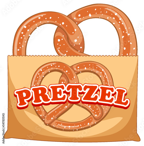 Pretzel bread in paper bag