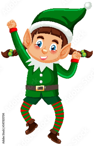 Christmas elf cartoon character