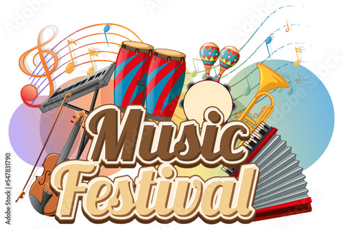 Music festival text banner design