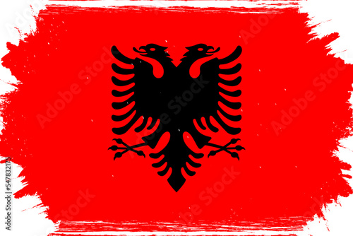 "Flamuri i Shqipërisë" - Flag of Albania, banner with grunge texture