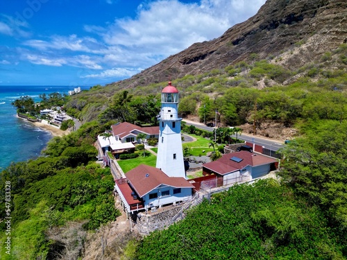 Lighthouse at the base of Diamond Head crater