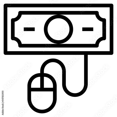 pay per click outline icon
