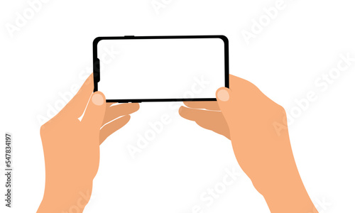 two hand holding tablet and take  photoshoot vector design