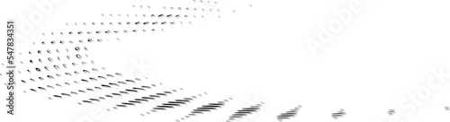 Radiant double rounded border with finely scalloped second layer. Ordered sequences of dots, strokes, ovals and semi-ovals. Vector.