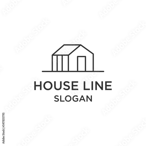 House logo icon flat design template 