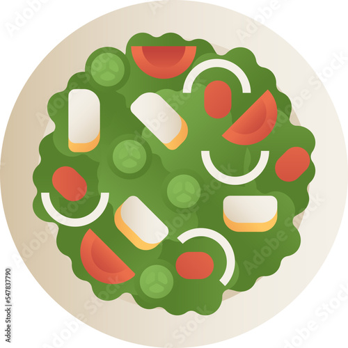 Salad isolated on white background, illustration, icon, element