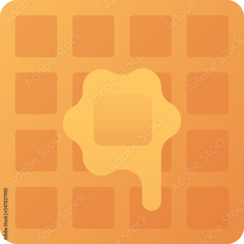 Waffle isolated on white background, illustration, icon, element