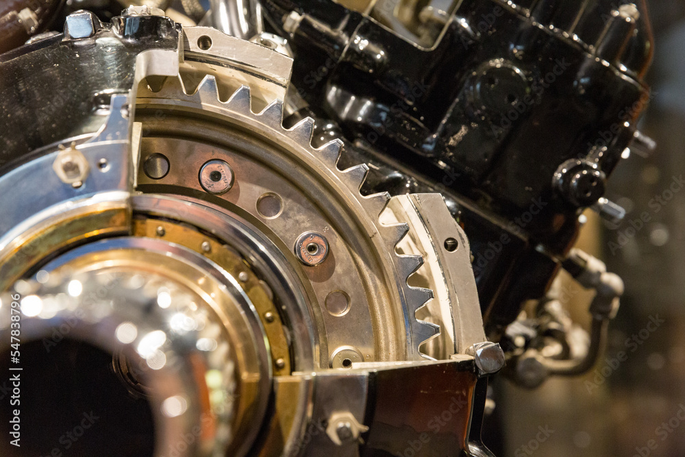 Fototapeta premium London UK June 12th 2015 : Rolls Royce Merlin engine exhibit at the Imperial War Museum, London