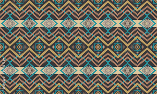 Geometric ethnic flower pattern for background,fabric,wrapping,clothing,wallpaper,Batik,carpet,embroidery style. 