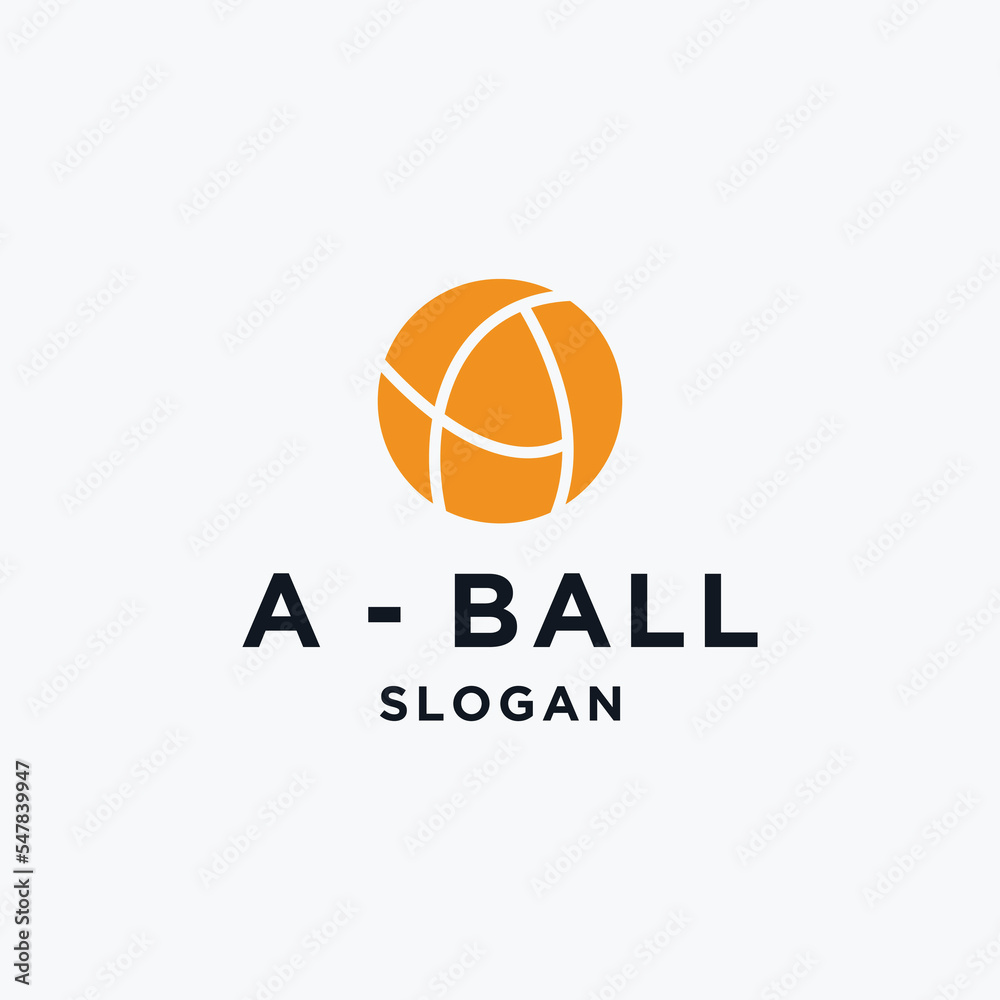 Letter A Ball logo vector design template