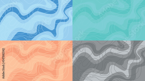 Smooth liquid shapes and lines pastel backgrounds