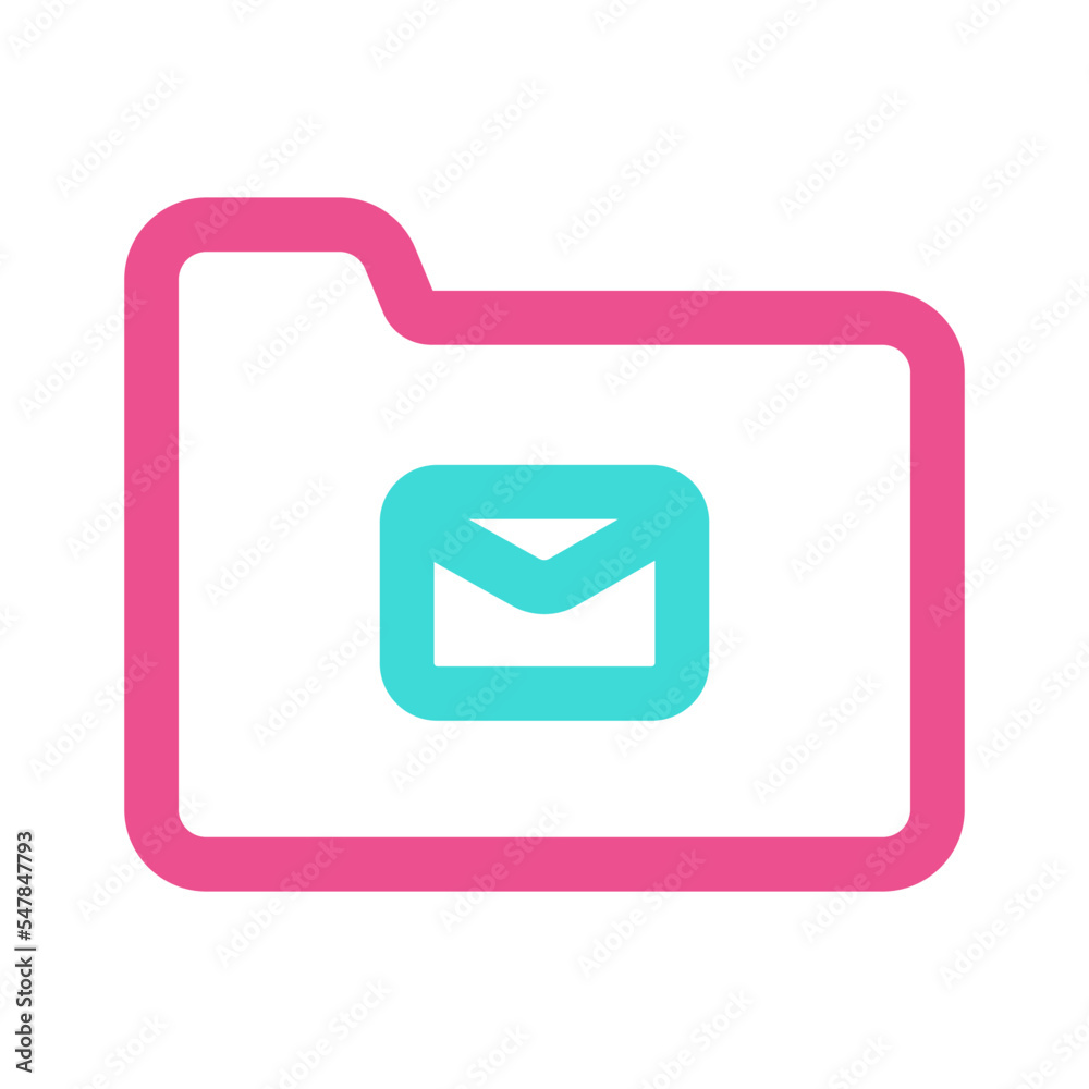 Folder Icon with Two Tone Colour Style Folder Icon with Two Tone Colour Style